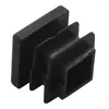 Bath Mats 100 Pcs Plastic Blanking End Cap Square Tube Insert 16Mmx16mm Black