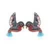 Benglee oorbellen vogel tassel vintage dier oor hanger schattig vrouwelijk stud ornament