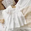 Robes pour filles robes pour enfants pour les filles Pure color all-match dentelle filles été robe à manches courtes bébé princesse robe filles vêtements W0314