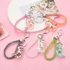 Keychains Fashion Crystal Dinosaur Keychain Bag Pendant Färgglad akryl Animal Keyring för kvinnor Män bilkedjor Tillbehör