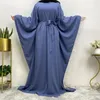 Abbigliamento etnico Dubai Moda Abaya Arabo Turchia Islam Piume musulmane Maxi abito Abiti eleganti per le donne Abiti Femme Musulmane Caftano