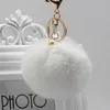 Keychains Fashion Chaveiro Keychain Fur Pom Key Chain Faux Hair Bulb Bag Car Ornaments Ball Pendant Gifts EH872