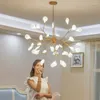 Lampes suspendues LED moderne luciole lustre lumière arbre branche nordique éclairage intérieur lampe salon plafond lustres pour la maison
