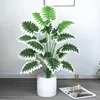 Decorative Flowers 70CM Large Artificial Palm Tree Tropical Plants Plastic Oak Landscaping El Christmas Home Decor Accessories