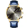 Bilek saatleri moda lüks altın paslanmaz çelik örgü kemer kuvars erkek saatler erkek deri spor takvimi ışıklı saat reloj hombre