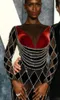 Aftonklänning yusuf aljasmi svart liten rund hals ringer zuhair murad kim kardashian