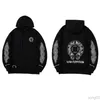 Herrtröjor tröjor lyxklassiskt klassiska märke mode män kvinna designer hästsko cross pullover hooded blixtlås tröja lösa jacke