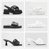 sandaler berömda designer kvinnor mjuk vadderad nappa läder slides sandal klackar sliders platå sko mode sommar tjejer sandal monolit sandle slipper skor