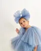 Abiti da ragazza Neonate Matrimonio Abito in tulle Infantile Grandi volant Manica Principessa Abito da ballo Bambini Abiti di lusso spagnoli vintage Vestiti per bambini