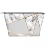 Cosmetic Bags Modern Abstract Marble Geometric Pattern Bag Women Fashion Big Capacity Makeup Case Beauty Storage Toiletry