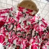 Modna wiosenna pas startowa Dwuczęściowe zestawy sukien dla kobiet Zamknij kołnierz kwiatowy bluzka z nadrukiem i szorty garnituru biuro dama stroje 2023