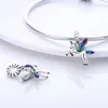 925 Silver Fit Pandora Original Charms Diy подвесные женские браслеты Beads Flower Firefly Chameleon Charms Подвеска