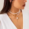 Ожерелье Чокера для женских ювелирных украшений для жемчужного локона подвесное ожерелье