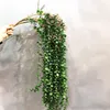 زهور زخرفية 104 سم مزيفة الأوكالبتوس راتان النباتات الاصطناعية كرمة البلاستي
