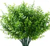 الزهور الزخرفية 8 حزم الأعشاب الاصطناعية في الهواء الطلق مزيفة للديكور مقاوم للأشعة فوق البنفسجية لا تتلاشى زخرفة البلاستيك شرفة حديقة