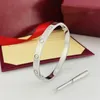 Szerokość 6 mm 5. generacji złota mankieta Bransoletka Tytan Stal Projektant Silver Rose Women Men Love Bracelets Kdql