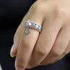 Wedding Rings Luxury Hollow Cubic Zirconia Round Charm Lady Finger Ring Bridal Jewelry Bohemian