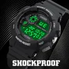 Wristwatches 5Bar Waterproof Male Digital Wrist Watch Military Chrono Stopwatch Clock LED Light Men's Watches Relogio Masculino