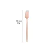 Zestawy naczyń stołowych Rose Gold Matte Setlery Cake Fork Dinner Nóż Lodowe łyżka stolika ze stali nierdzewnej restauracja