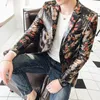 Herenpakken 2023 Autumn Slim Fit Party Blazers Masculino Hoogwaardige bloemenheren Barokkust Kostuum Homme Americana Hombre M-5XL