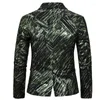 Ternos masculinos Buckle Shiny Stripe Diagonal Blazer Men projeta uma jaqueta Mensagem de moda Cantores Casa B448