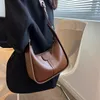 Bolsos de noche Diinovivo Retro Mujer Bolso de hombro tipo bandolera para mujer Bolso de cuero de PU y monedero Color sólido Negro Pequeños vagabundos WHDV2240