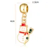 Keychains 30pcs/Lots Gold Color 6 Style Decorative Christmas Candy/tree/snowman/sock Keychain/Pendant Charm Accessories