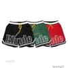 Summer Style Rhude Shorts Men Streetwear Mesh Breathable Leather Embroidery Basketball