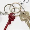 Keychains 350st Split Metal Keyring Gold Key Ring med kedjedelen Öppen hoppkontakt 7Color