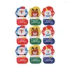 Hediye Sarma Kutuları Paket Etiket Sızdırmazlık El Sanatları Festivali Dekorasyonu Noel Baba Noel Çıkartmaları Kağıt Sticker Seal Etiketler
