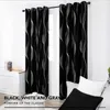 Curtain High Shading Luxury Striped Blackout Window Treatments For Living Room Bedroom Drape Panel Home Decoration