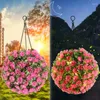 Декоративные цветы искусственная цветочная трава мяч висят солнечные подвесные светильники лампа садовая комната бар Ресторан
