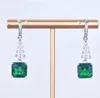 Boucles d'oreilles pendantes Emerald Luxury Fashion All-match Stud pour femme Bijoux vintage