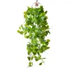 Kwiaty dekoracyjne Stwórz witalność plastikowa 5 widelca Zielony Scindapsus Cirrus Plant Decor Decor