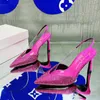 2023 디자이너 하이힐 샌들 여름 검투사 크리스탈 웨딩 슈즈 여성을위한 웨딩 신발