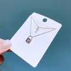 Pendant Necklaces Rose Gold Color Plated Double Layer Necklace For Women Fashion Cubic Zircon Crystal Key Lock JewelryPendant