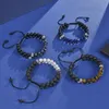 Bracelets en hématite magnétique pour hommes et femmes, brins de perles en pierre d'oeil de tigre, couple pour femmes, aimant de soins de santé, aide à la perte de poids
