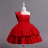 Robes pour filles 2022 Robe d'été Vêtements pour enfants Robes de soirée pour filles Vêtements bébé fille Vêtements Lolita Couleur unie Vêtements pour enfants haut de gamme W0314