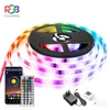 LED -remsor LED 5050 RGB Strip Light App Control Färg Flexibelt band luces LED Light Strip RGB LED Light Strip P230315