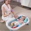 Sedili per vasche da bagno Vasca da bagno pieghevole per bambini Ispessimento del secchio neonatale grande per la famiglia dei bambini1