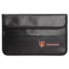 Storage Bags Double Zipper Fire Protection File Bag Valuable Data Coin Liquid Silicone Cloth Waterproof Explosion Proof