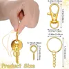 Keychains 350PCS Split Metal Keyring Gold Key Ring With Chain Part Open Jump Connector 7Color