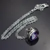 Catene Esspoc Luminoso Dragon Eye Cabochon in vetro Collana Gioielli Uomo Moda Ciondolo color argento per le donne Regalo creativo