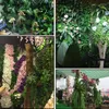 Fleurs décoratives Artificielle Vert Vigne Lierre Branches Feuille Plante Tenture En Plastique Rotin Herbe Bonsaï Maison De Mariage Décor Accessoires