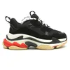 Balenciaga Triple S Para Hombres Mujeres Zapatos Casual pares 17FW El negro rojo para hombre Formadores diseñador de moda al aire libre el aumento