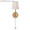 Lampes murales KOSTKING américain traditionnel Beige E14 lampe à Led cuivre matériel scones salon lampara luminaires