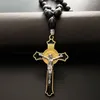 Pendant Necklaces GS01B Rosary Cross Orthodox Church Religion Jesus Christ Ornaments Automotive Interior Mirror Glass Jewelry Accessories