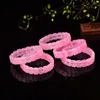 Dekorativa figurer 1PC Natural Rose Quartz Stones Armband Crystal Pink Healing Armband Bangles Ornament for Ladies 14mm smyckespresent