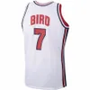 Retro Youth 33 Larry Bird Jersey Indiana State Sycamores Basketball 1992 Team USA 7 Bird Blue White Green Throwback Basketball Maglie Stitched Kids Mens