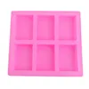 Cake Tools Practical Silicone Handmade Soap Mold 6 Holes Rectangular Pastry Molds Bakeware Ease Of Handling